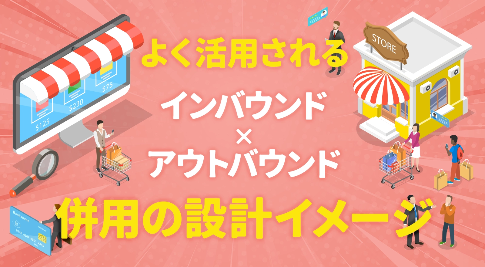 よく活用されるインバウンド×アウトバウンド併用の設計イメージ